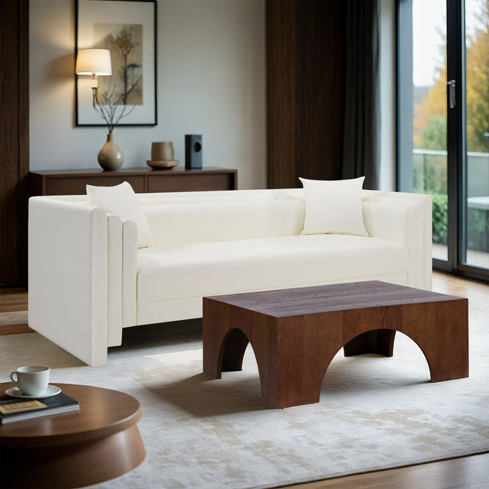 Everett - Vegan Leather Upholstered Sofa - Simple Home Plus