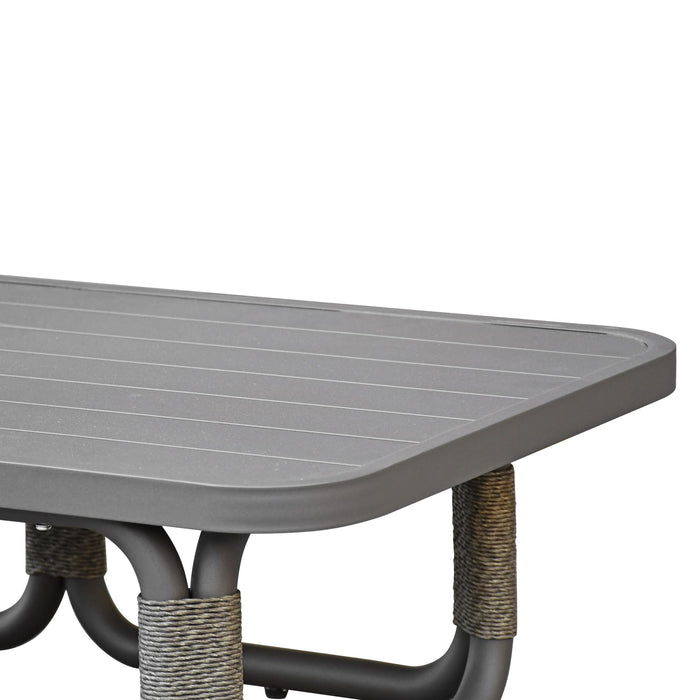 Dorado - Rectangular Outdoor Coffee Table - Gray - Simple Home Plus