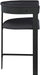 Romeo - Faux Leather Counter Stool With Black Base (Set of 2) - Simple Home Plus