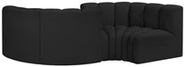 Arc - Boucle Fabric 4 Piece Curved Modular Sofa - Simple Home Plus