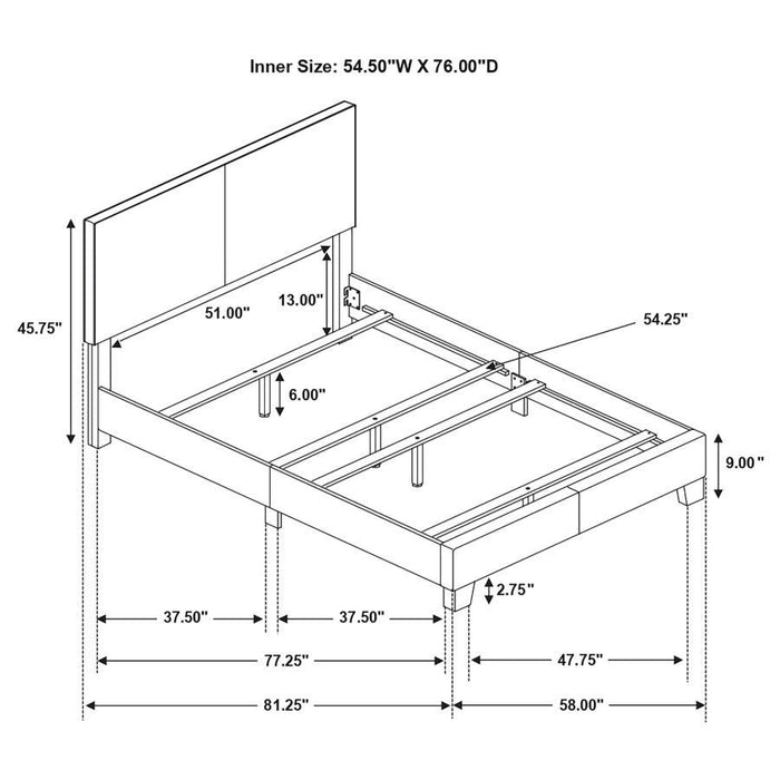 Dorian - Upholstered Panel Bed - Simple Home Plus
