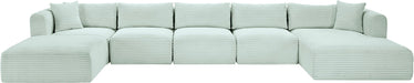 Shaggy - 6 Piece Modular Sectional With Chaise And Ottoman - Simple Home Plus
