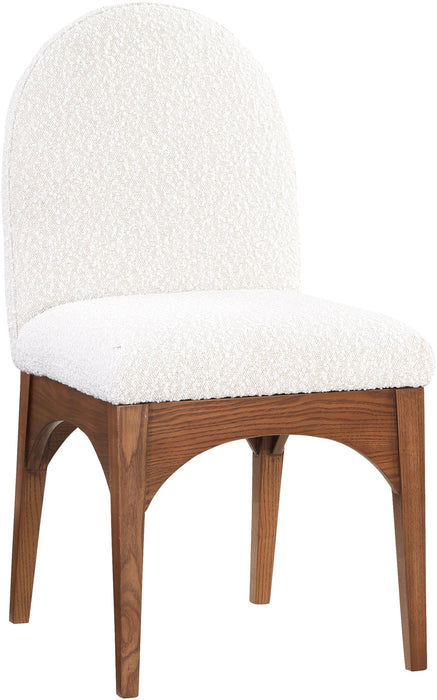 Waldorf - Boucle Dining Side Chair With Brown Legs - Simple Home Plus