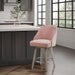 Pearce - Counter Stool With Swivel Seat - Pink - Simple Home Plus