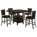 Jaden - 5 Piece Square Counter Height Dining Set - Espresso - Simple Home Plus