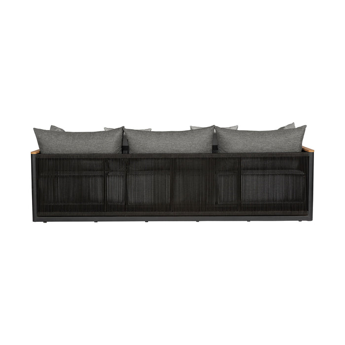 Artesia - Outdoor Patio Sofa - Black / Dark Gray - Simple Home Plus