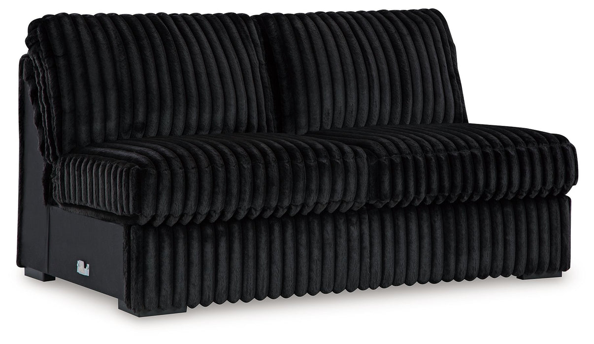 Midnight-Madness - Armless Loveseat - Onyx - Simple Home Plus