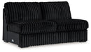 Midnight-Madness - Armless Loveseat - Onyx - Simple Home Plus