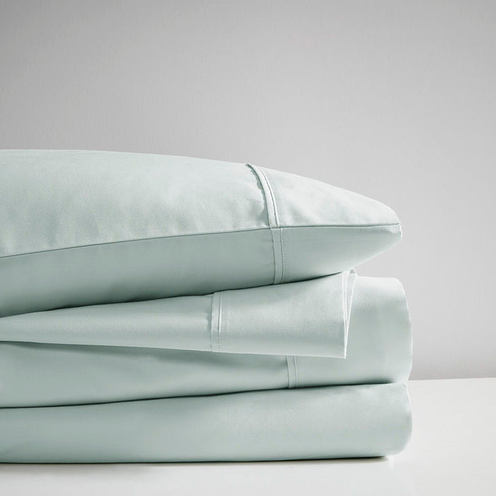 300 Thread Count Organic Cotton - King Deep Pocket Sheet Set - Aqua - Simple Home Plus
