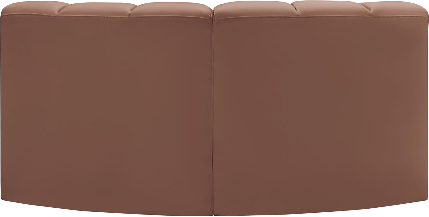 Arc - Faux Leather 2 Piece Modular Sofa