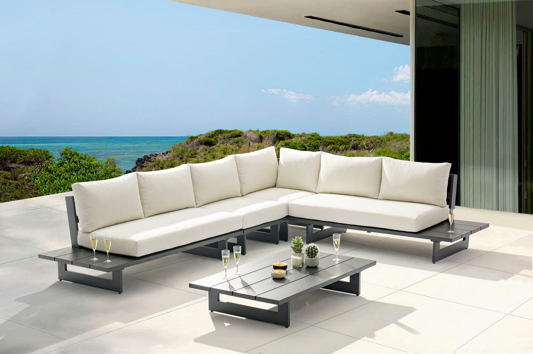 Maldives - 4 Piece Water Resistant Outdoor Patio Modular Sectional With Gray Base - Simple Home Plus