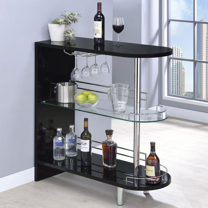 Adolfo - Rectangular 2-Tier Home Bar Table - Simple Home Plus