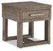Loyaska - Grayish Brown - Rectangular End Table - Simple Home Plus