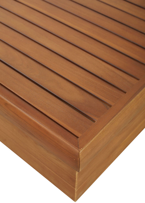 Mirella - Teak Wood Outdoor Patio Coffee Table - Natural - Simple Home Plus