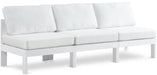Nizuc - Outdoor Patio 3 Seat Armless Modular Sofa With White Frame - Simple Home Plus