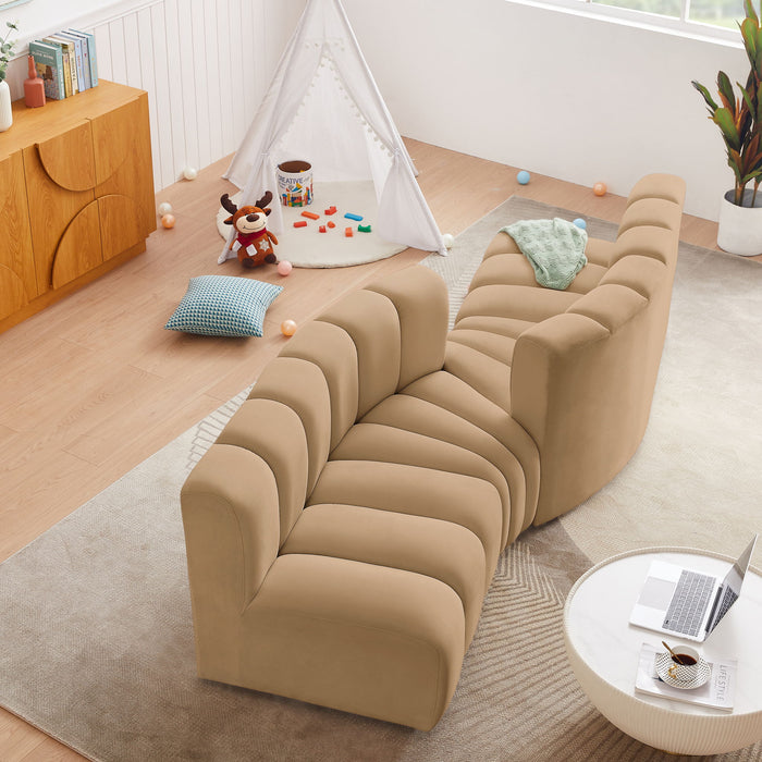 Arc - Velvet 4 Piece Sofa - Simple Home Plus