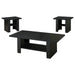 Rodez - 3 Piece Engineered Wood Coffee Table Set - Black Oak - Simple Home Plus