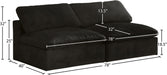 Cozy - Modular Armless 2 Seat Sofa - Simple Home Plus