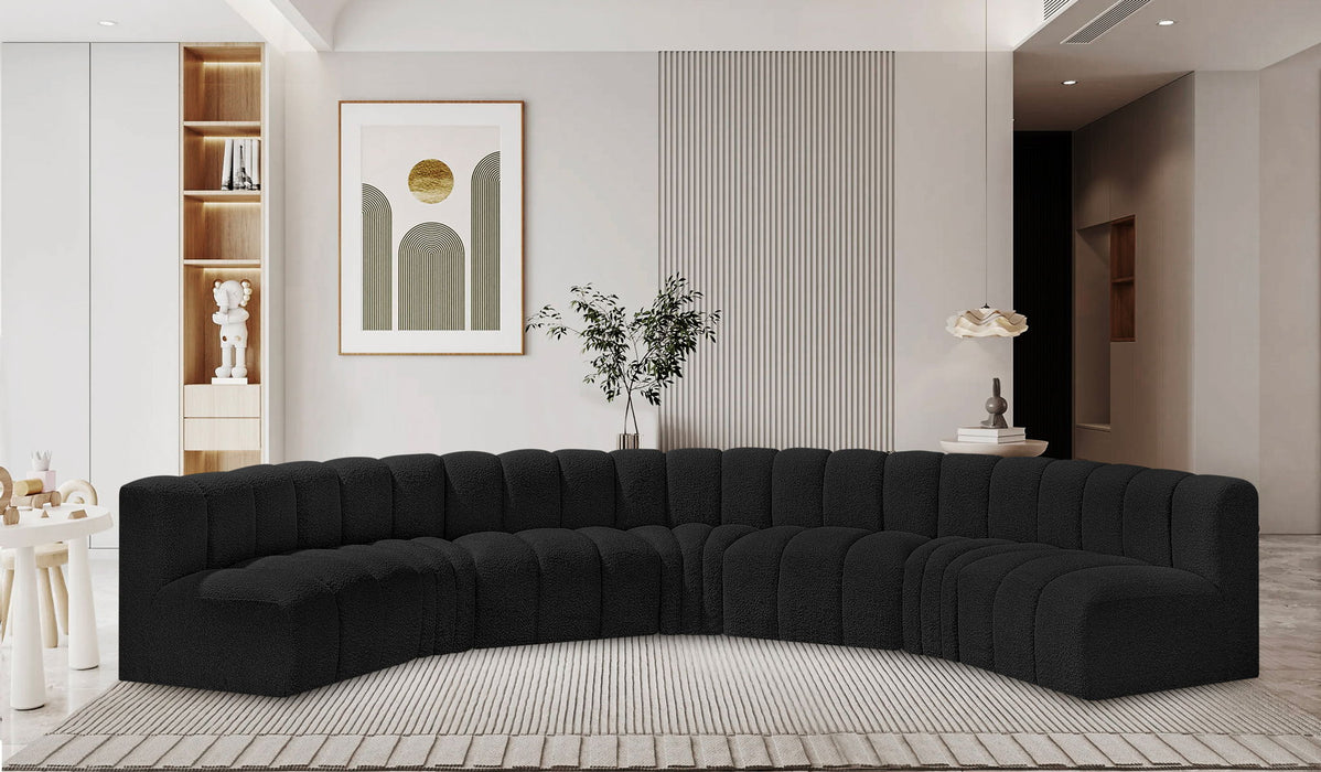 Arc - Boucle Fabric 7 Piece U-Shaped Modular Sofa - Simple Home Plus