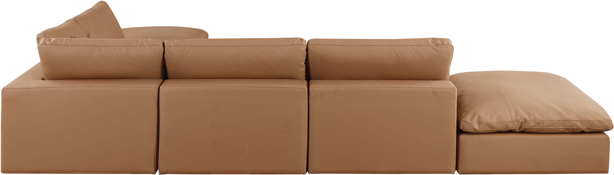Comfy - 6 Piece Faux Leather Modular Sectional - Simple Home Plus