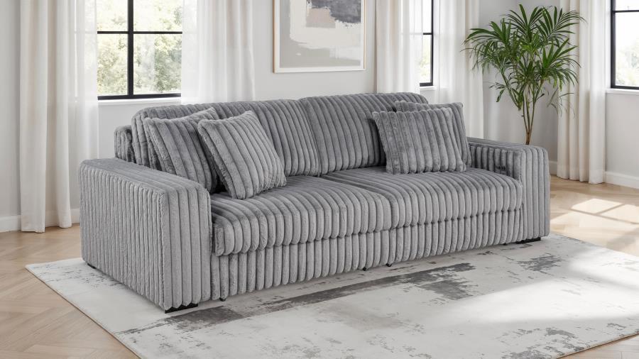 Jacana - Corduroy Upholstered Dual Power Chaise Sofa - Simple Home Plus