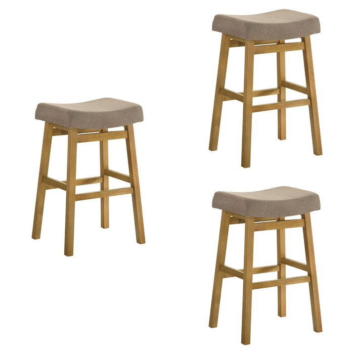 Lenon - Modern Farmhouse Wood Bar Height Kitchen Bar Stool - Simple Home Plus