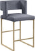 Caleb - Counter Stool with Gold Legs (Set of 2) - Simple Home Plus
