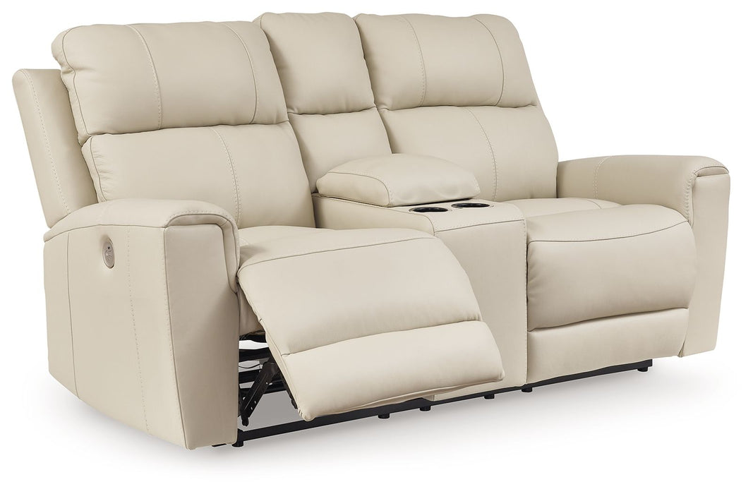 Dahlmoore - Almond - Dbl Power Reclining Loveseat With Console - Simple Home Plus
