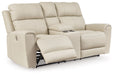 Dahlmoore - Almond - Dbl Power Reclining Loveseat With Console - Simple Home Plus