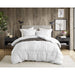 Porter - King Soft Washed Pleated Comforter Set - White - Simple Home Plus