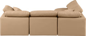 Indulge - Faux Leather 4 Piece Modular Sectional - Tan - Simple Home Plus