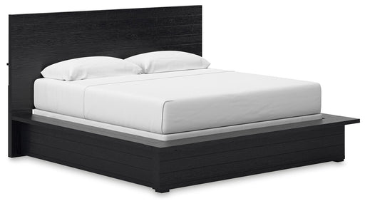 Londer - Black - King Panel Bed - Simple Home Plus