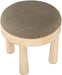 Larea - Linen Textured Fabric Ottoman - Natural Base - Simple Home Plus