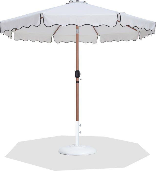 Amalfi - Patio Umbrella - White Base / Light Brown Pole - Simple Home Plus