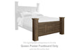 Juararo - Queen Poster Footboard - Dark Brown - Simple Home Plus