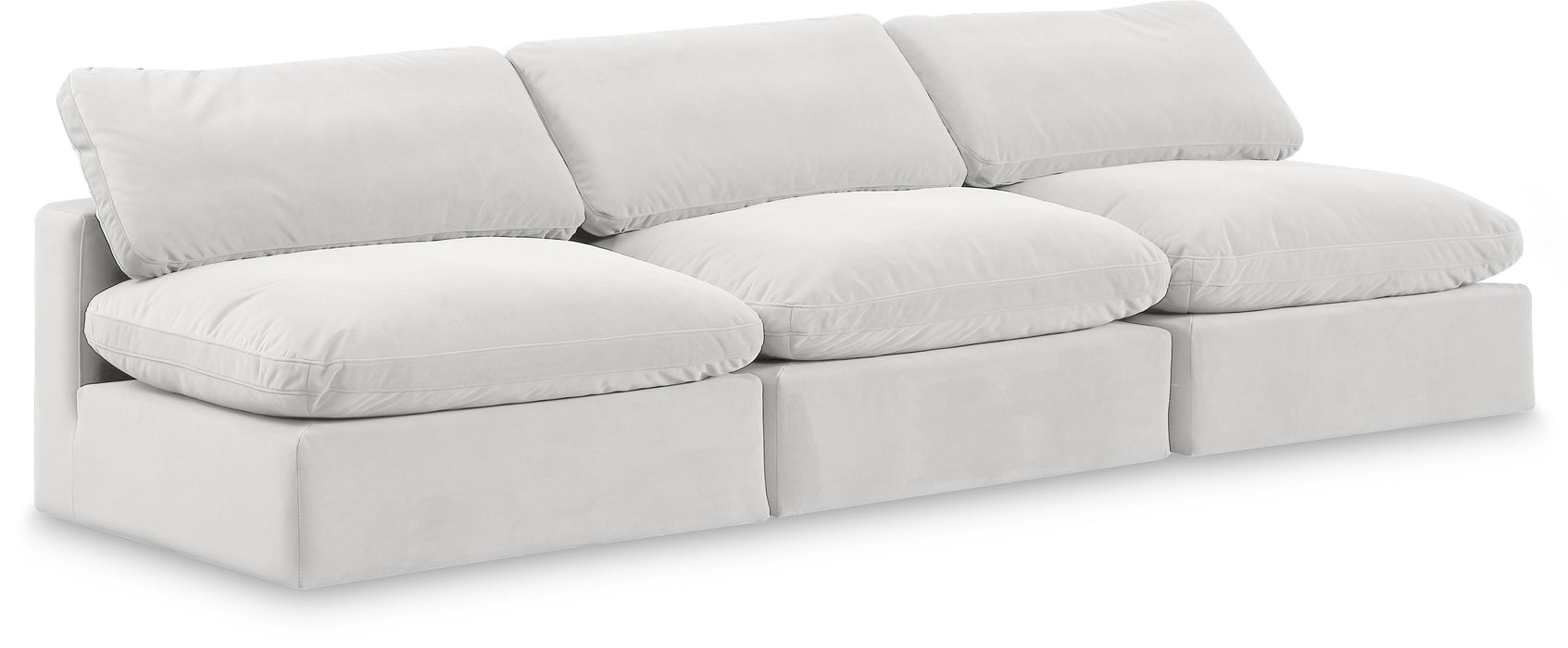 Comfy - Velvet Modular Armless Sofa 3 Seats - Simple Home Plus