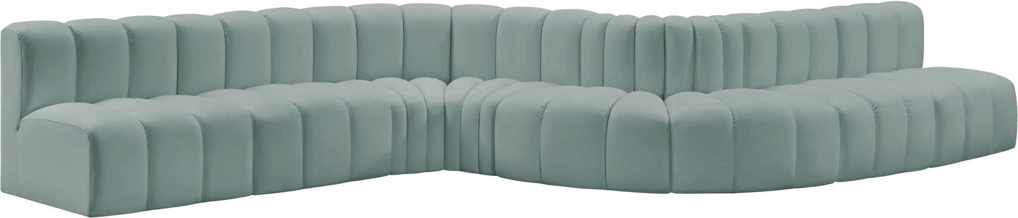 Arc - Faux Leather 8 Piece Curved Modular Sofa - Simple Home Plus