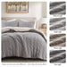 Riordan - Twin Cable Knit Comforter Set - Gray - Simple Home Plus