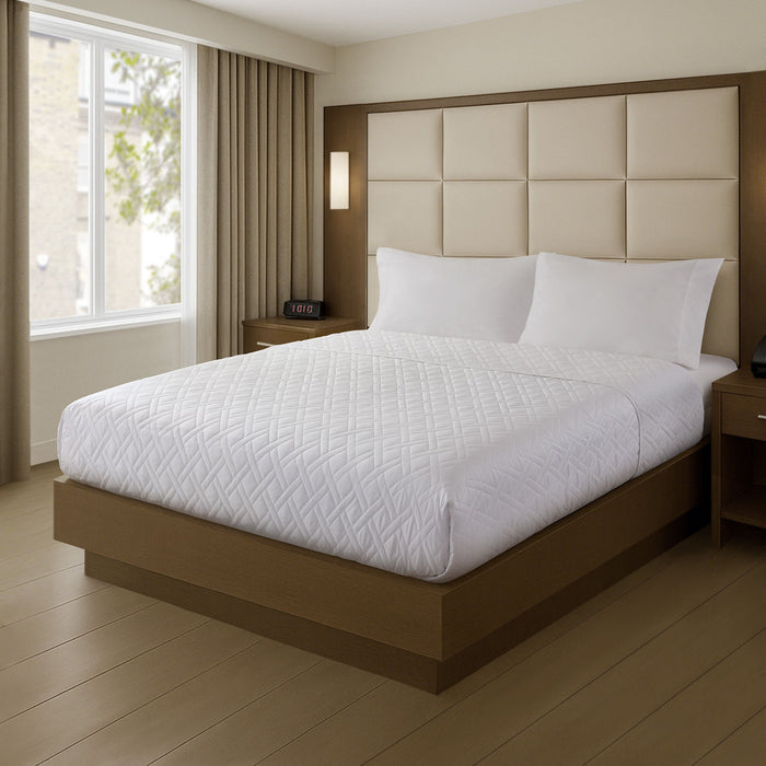 Plain Weave - King Premium Coverlet - White - Simple Home Plus