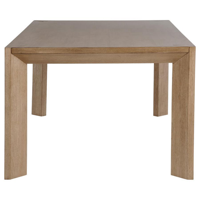 Bruner - Rectangular Wood Dining Table - Natural Brown - Simple Home Plus