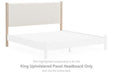 Cadmori - King Upholstered Panel Headboard - Two-tone - Simple Home Plus