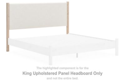 Cadmori - King Upholstered Panel Headboard - Two-tone - Simple Home Plus