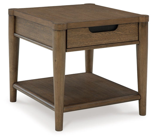 Roanhowe - Brown - Rectangular End Table - Simple Home Plus