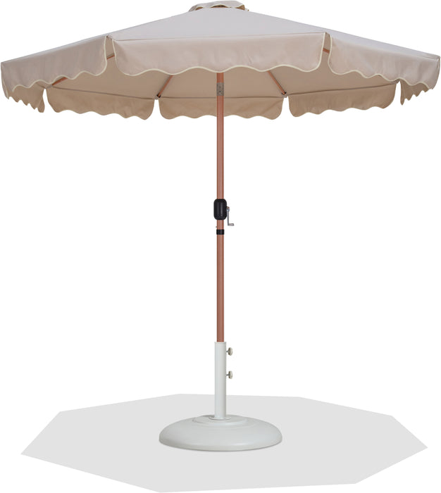 Amalfi - Patio Umbrella - White Base / Light Brown Pole - Simple Home Plus