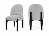 Torino - Upholstered Dining Chair With Brushed Black Base (Set of 2) - Simple Home Plus
