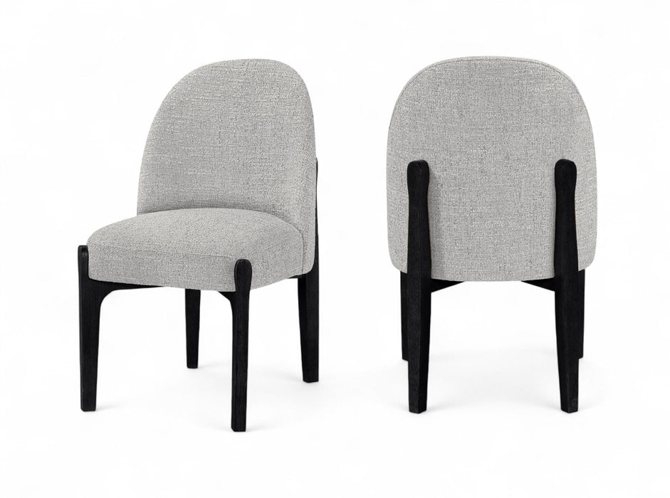 Torino - Upholstered Dining Chair With Brushed Black Base (Set of 2) - Simple Home Plus