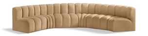 Arc - Velvet 6 Piece U-Shaped Modular Sofa - Simple Home Plus