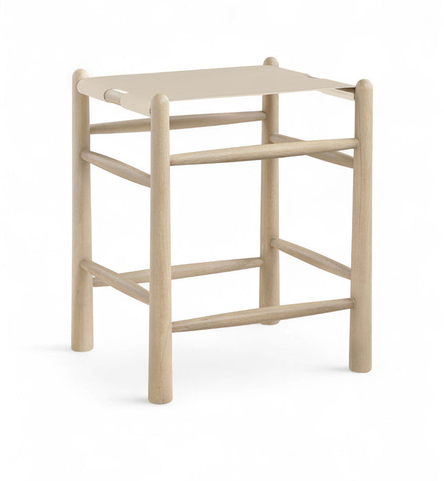 Santos - Backless Counter Stool With Stained Natural Base - Simple Home Plus