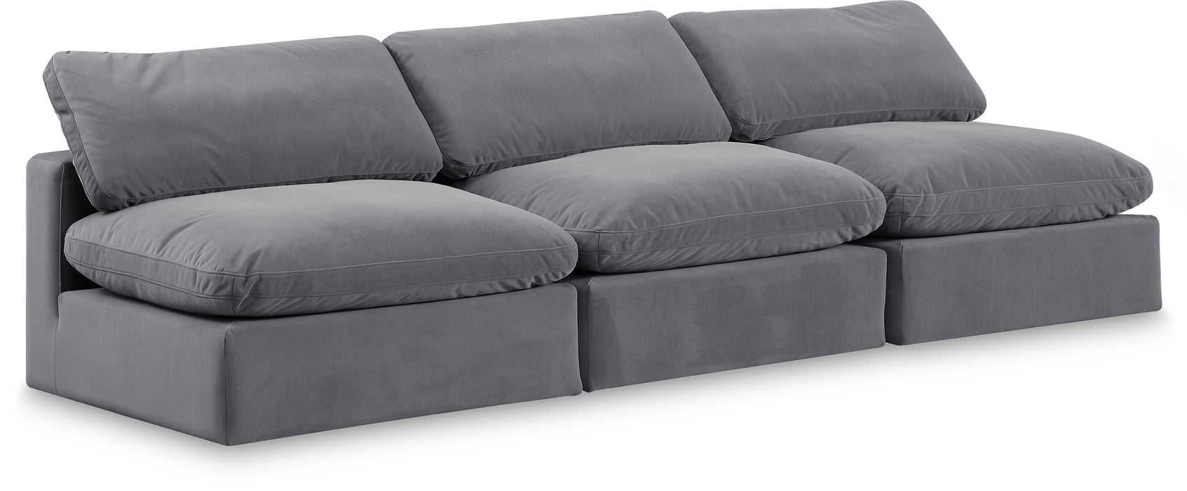 Comfy - Velvet Modular Armless Sofa 3 Seats - Simple Home Plus