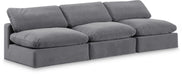 Comfy - Velvet Modular Armless Sofa 3 Seats - Simple Home Plus